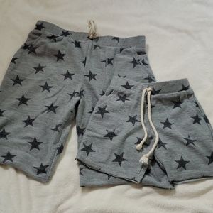 Matching Boys Shorts Grey with Stars